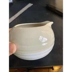 Epoch Korea Vintage MCM 1970s Creamer Porcelain Ceramic Beige Dish